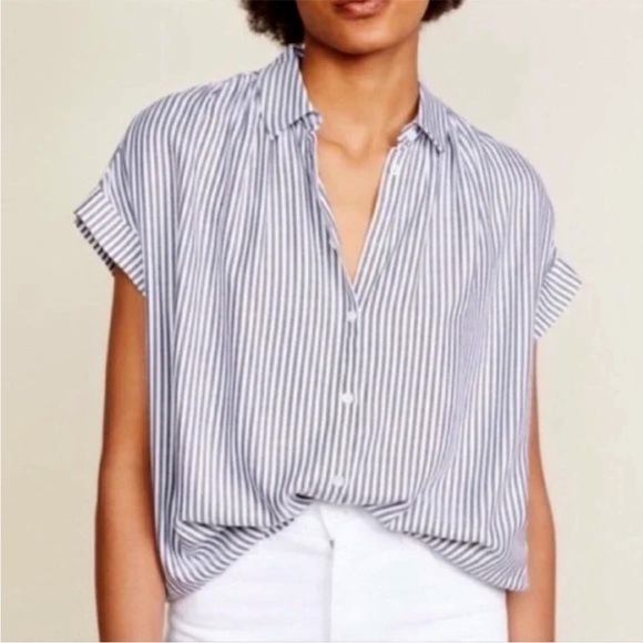 Madewell Central Shirt in Erinn Stripe size XS - Picture 6 of 6